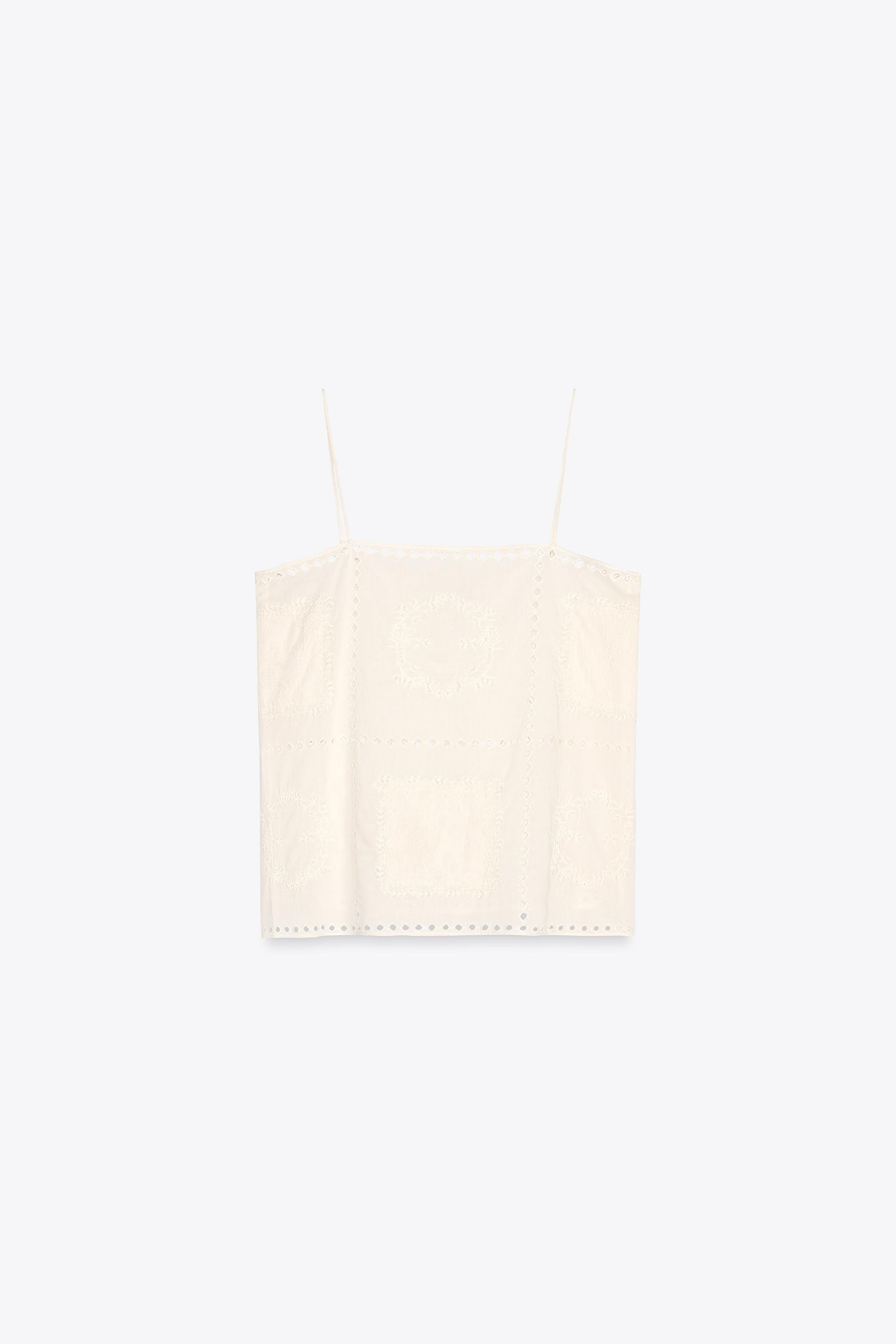 ZARA WOMAN COLLECTIONTop made from 100% cotton yarn. Straight neckline and thin straps. Matching ... | Zara UK