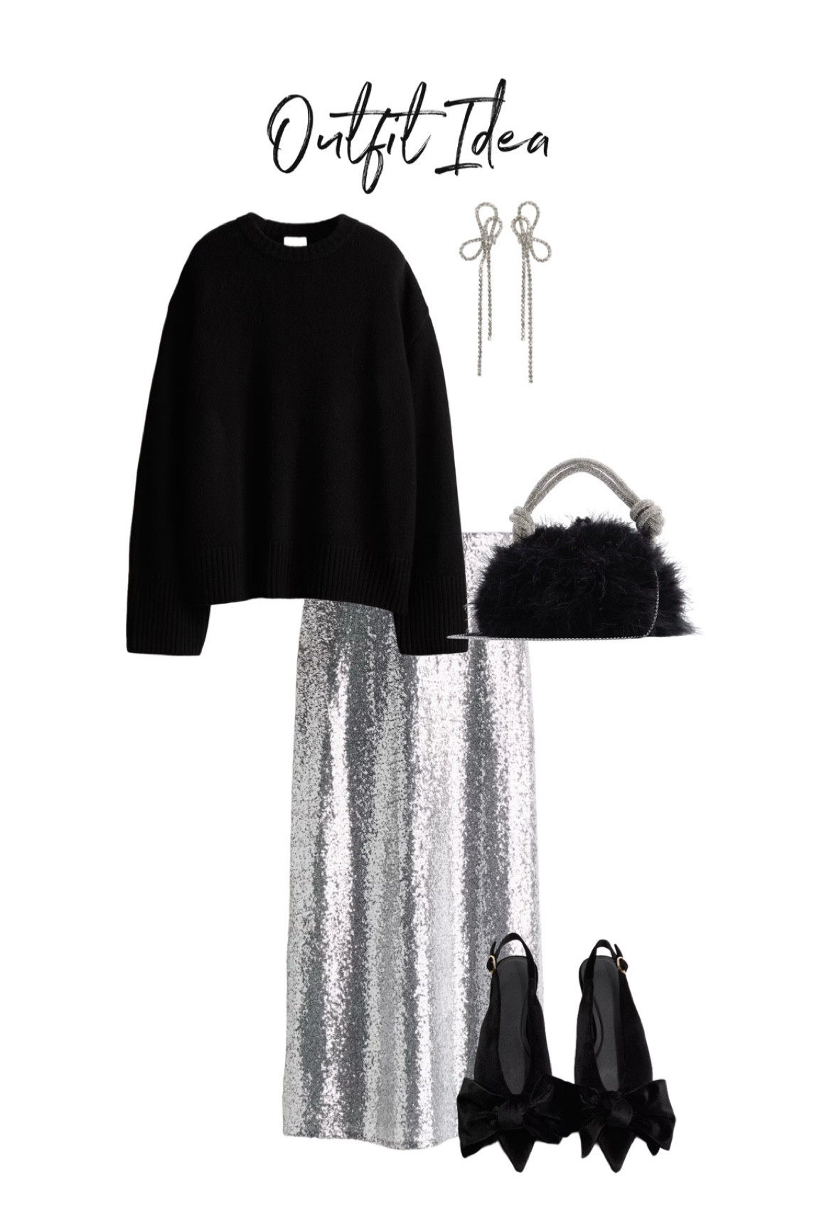 Sequin skirt Christmas party outfit with flats 🪩

#LTKwinter #LTKstyletip #LTKpartywear
