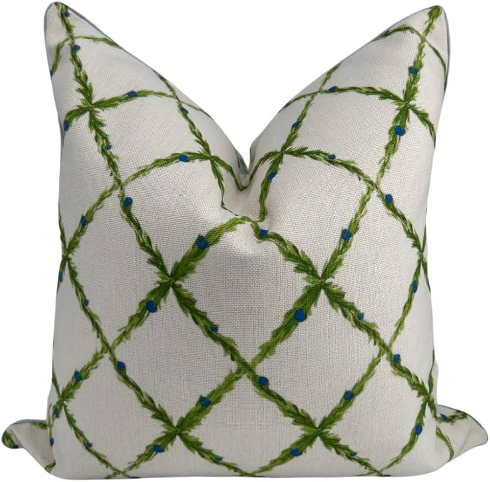 Lattice Pillow Cover Spring Grandmillennial Pillow | Amazon (US)