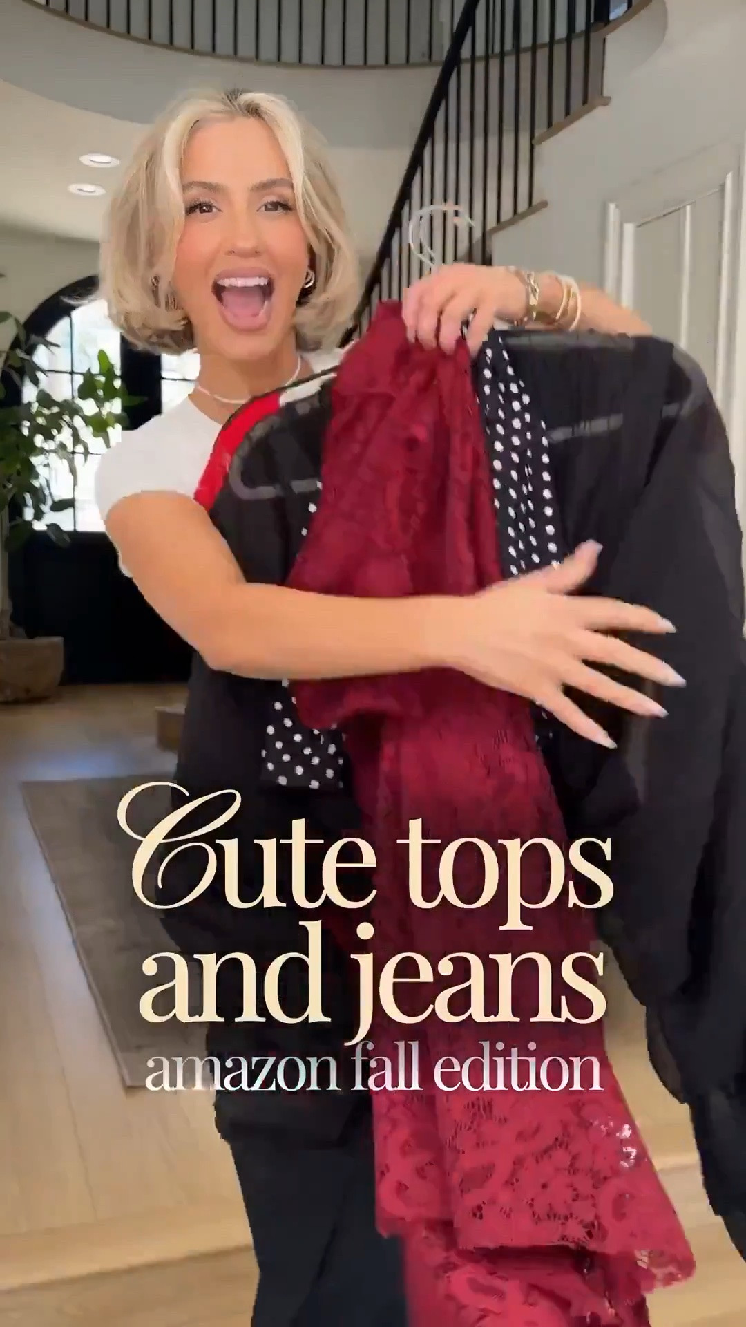 Cute tops & jeans | Amazon fall edition! 🥰 these are perfect for date night, brunch with the girls, any kind of special event or dinners! 

Jeans are 27x30 
Tops small

The first burgundy long top is part of a matching set and I’m wearing it with the burgundy Bandeau top that I linked below.

#LTKgrwm #LTKootd #LTKU