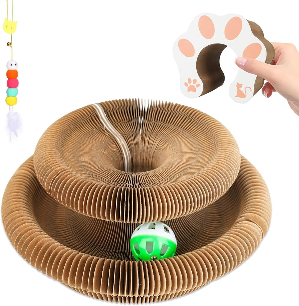 Cat Accordion Magic Organ Cat Scratching Board Cat Toy Kitty Kurlz Cat Toy Ball Scratch Pad Cat S... | Amazon (US)
