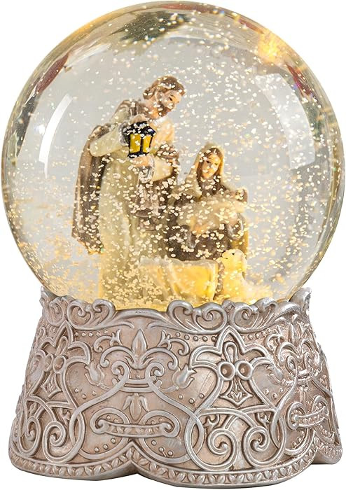 Christmas Snow Globe, Nativity Musical Snow Globe Color Change Battery Operated Lighted Tabletop ... | Amazon (US)