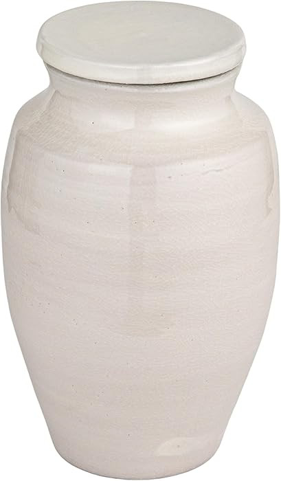 Creative Co-Op Medium Round White Terracotta Cachepot | Amazon (US)