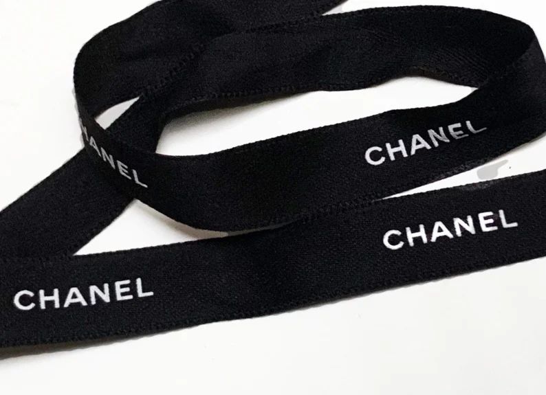 Black Chanel Ribbon - Etsy | Etsy (US)