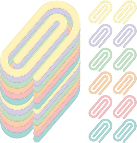 12Pcs Jumbo Teacher Acrylic Paper Clips, Back to School Teacher Appreciation Gifts Cute Colorful ... | Amazon (US)
