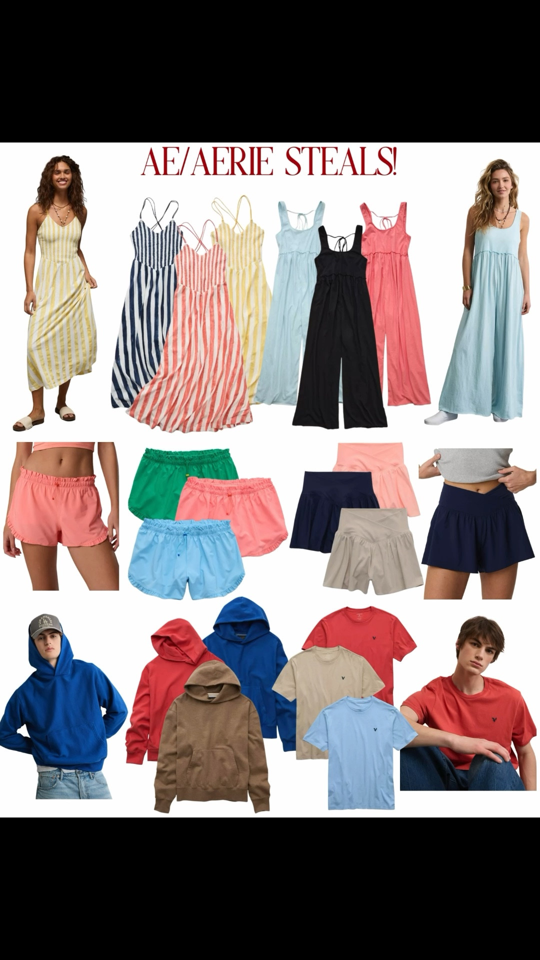 🔥 AE + Aerie understood the assignment! Crazy scores 👇! 50% off Sunchaser, plus select tees + tanks. 50% off Men's Hoodies + Tees - THEY HAVE TALL IN STOCK! The Aerie has $35 shorts and they're FLYING! LMK how you do!!!  

#LTKOver40 #LTKSaleAlert #LTKmomlife