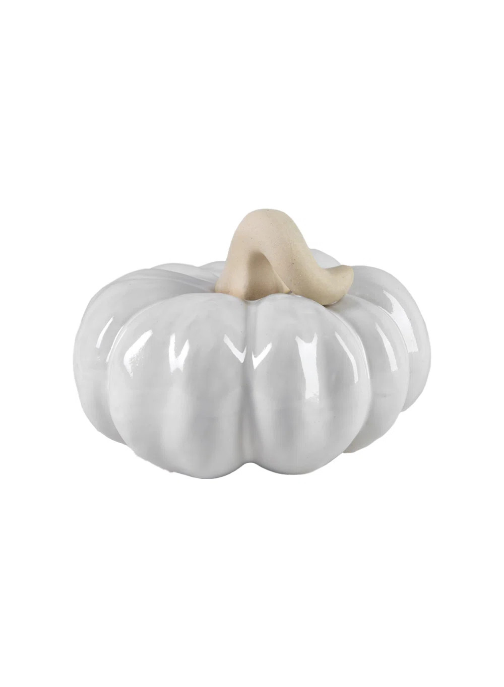 The Holiday Aisle® 6" White Ceramic Pumpkin, Porcelain Pumpkin For Home Fall Décor, Modern Holi... | Joss & Main