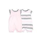 Burt's Bees Baby Baby Girls Rompers, Set of 2 Bubbles, One Piece Jumpsuits, 100% Organic Cotton, Blo | Amazon (US)