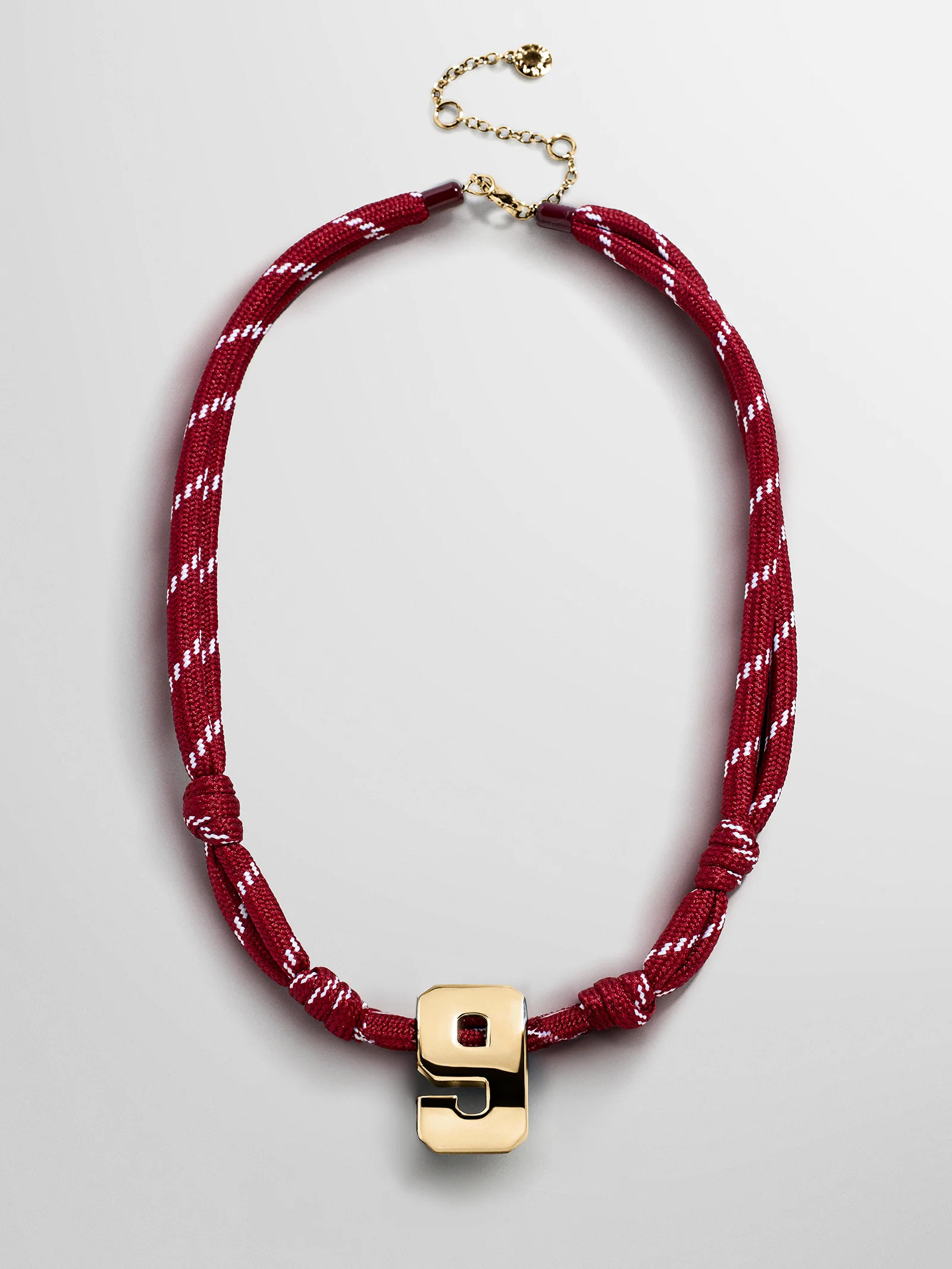 Knotty Varsity Custom Necklace - Maroon Single Digit | BaubleBar