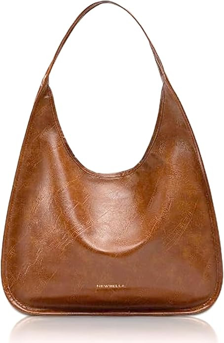 NEWBELLA Women's Hobo Purse - Faux Leather Shoulder Bag & Tote Handbag, Spacious Work Bag for Com... | Amazon (US)