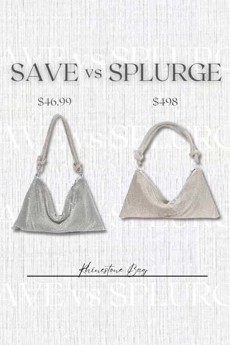 Save versus splurge, perfect holiday bags, cult gaia rhinestone shoulder bag and Amazon rhinestone bag that is a fraction of the price 

#LTKSeasonal #LTKunder50 #LTKHoliday