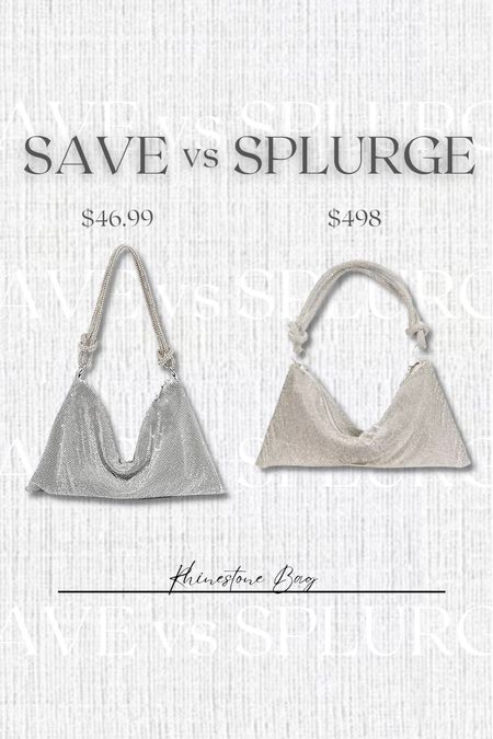 Save versus splurge, perfect holiday bags, cult gaia rhinestone shoulder bag and Amazon rhinestone bag that is a fraction of the price 

#LTKSeasonal #LTKunder50 #LTKHoliday