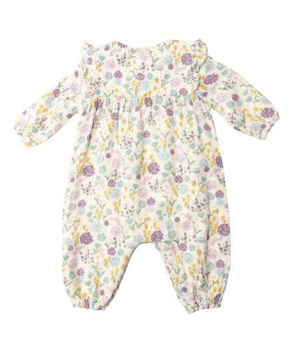 Cream Floral Vintage Oasis Ruffle Long-Sleeve Playsuit - Newborn & Infant | Zulily