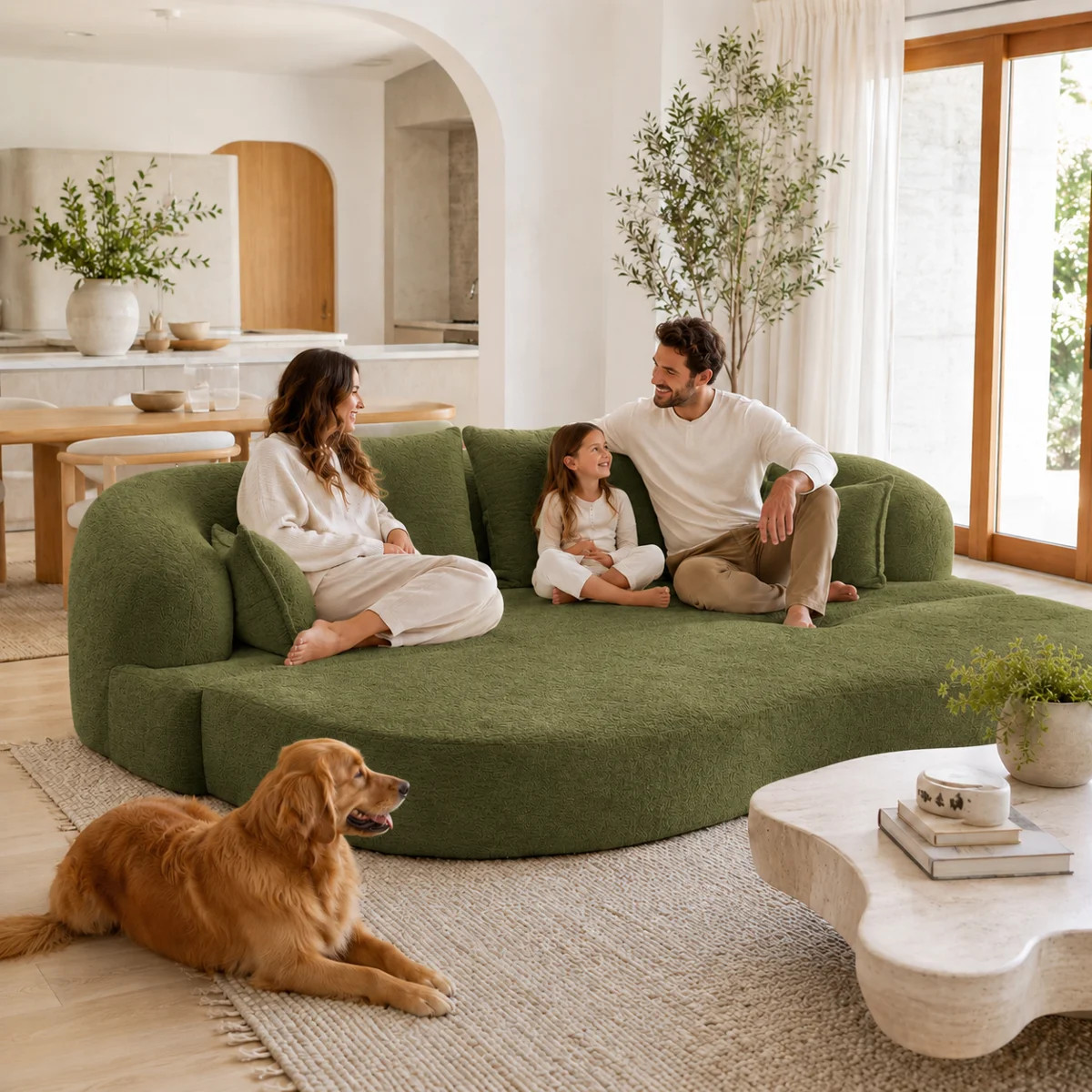 Chenille 70.47" Curved Sofa Bed With Pillows, 2-In-1 Convertible Loveseat Sleeper | Wayfair North America