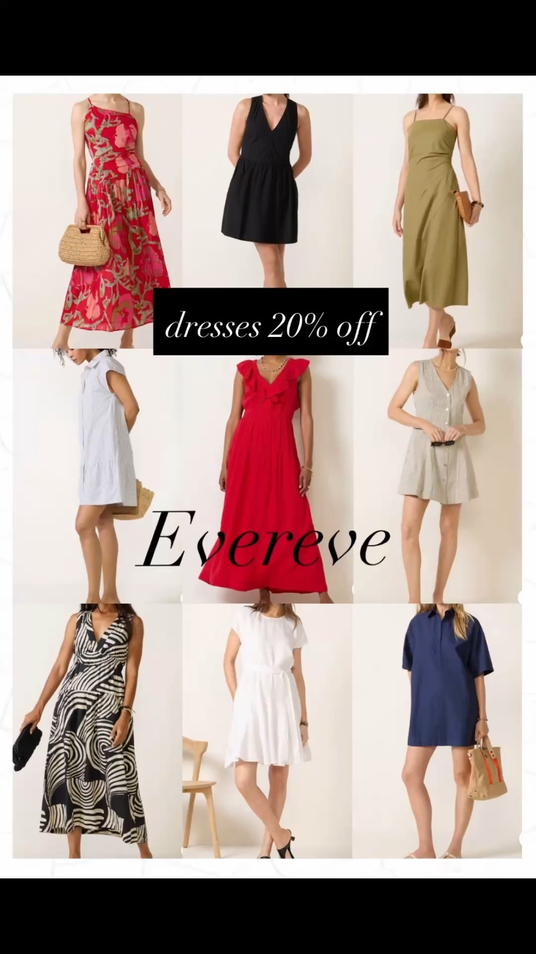 Evereve dresses 20% off. Summer dresses. Summer event dresses.

#LTKSeasonal #LTKOver40 #LTKSaleAlert