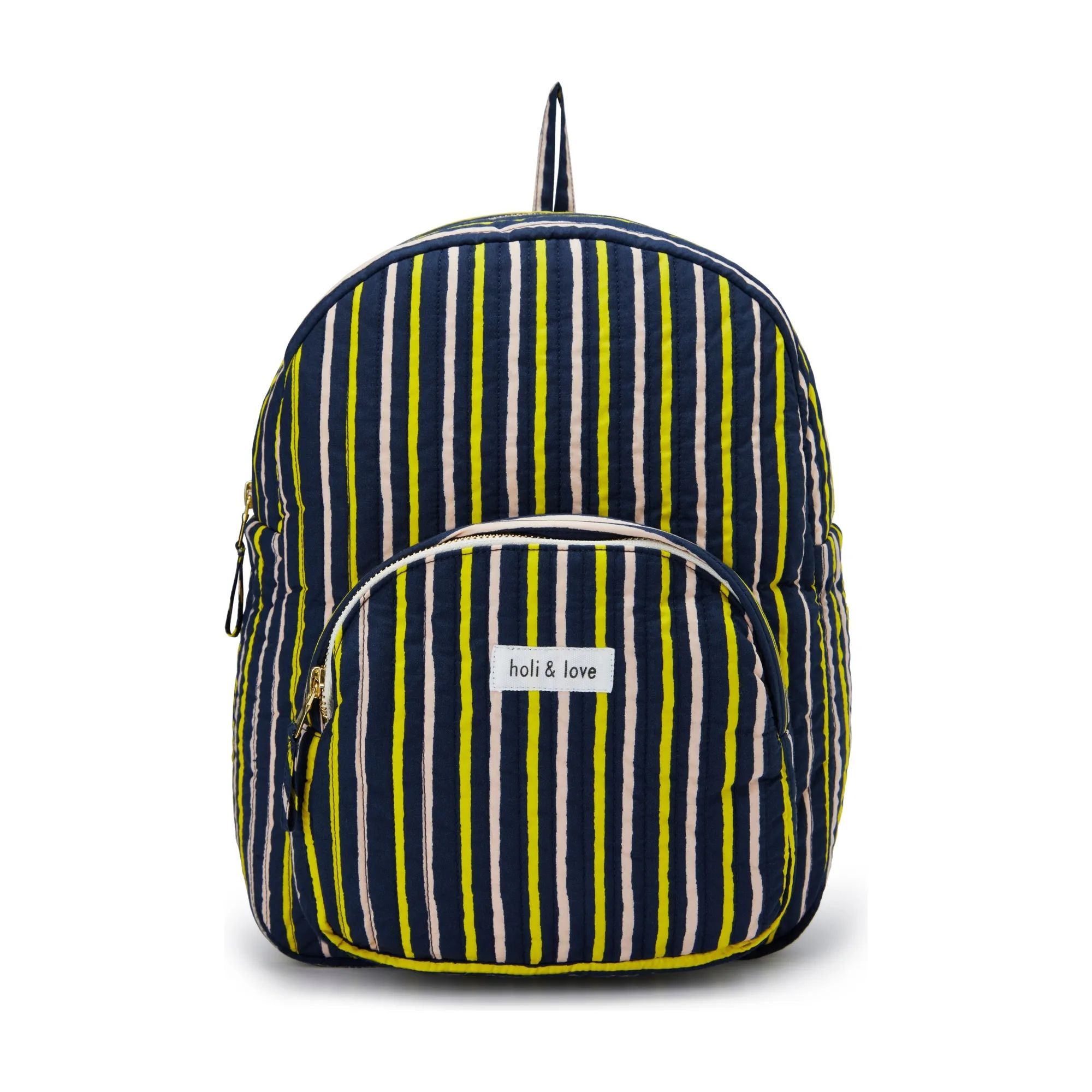 Holi & Love Organic Cotton Stripe Backpack | Black | Smallable