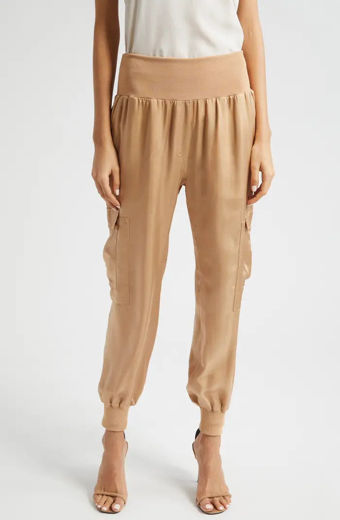 Giles Cupro Crop Cargo Joggers | Nordstrom