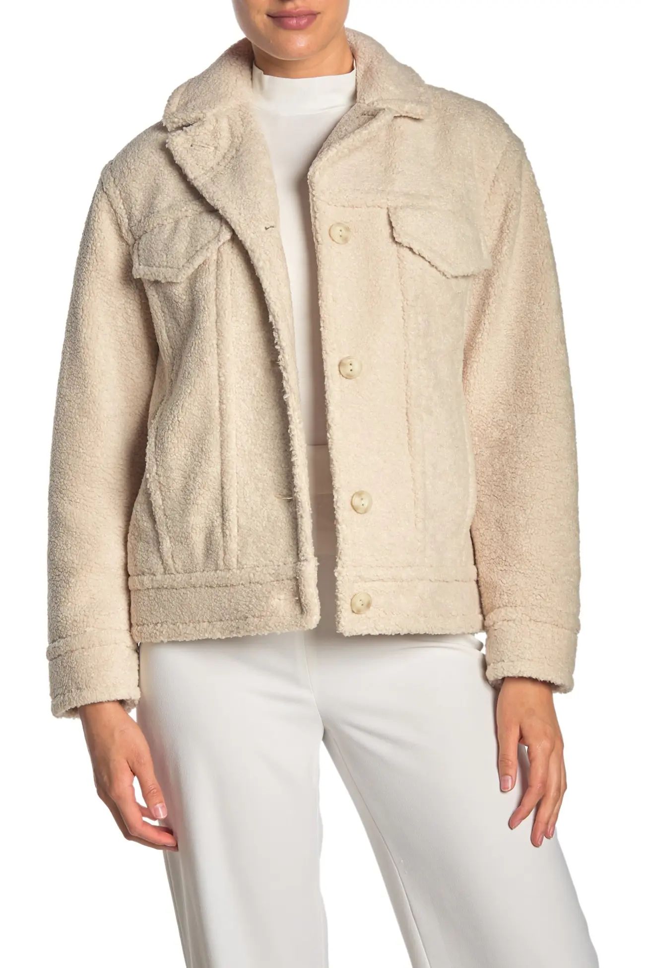 Vince | Faux Shearling Button Front Jacket | Nordstrom Rack | Nordstrom Rack