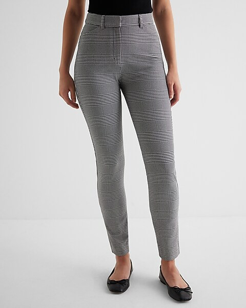 Editor High Waisted Plaid Skinny Pant | Express