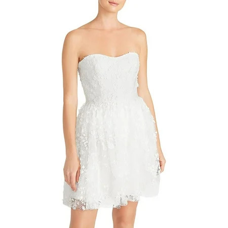 ML Monique Lhuillier Womens Embroidered Short Mini Dress | Walmart (US)