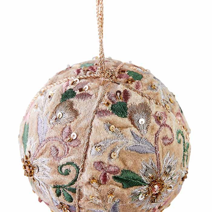 Velvet Floral Ball Ornament | Caitlin Wilson Design