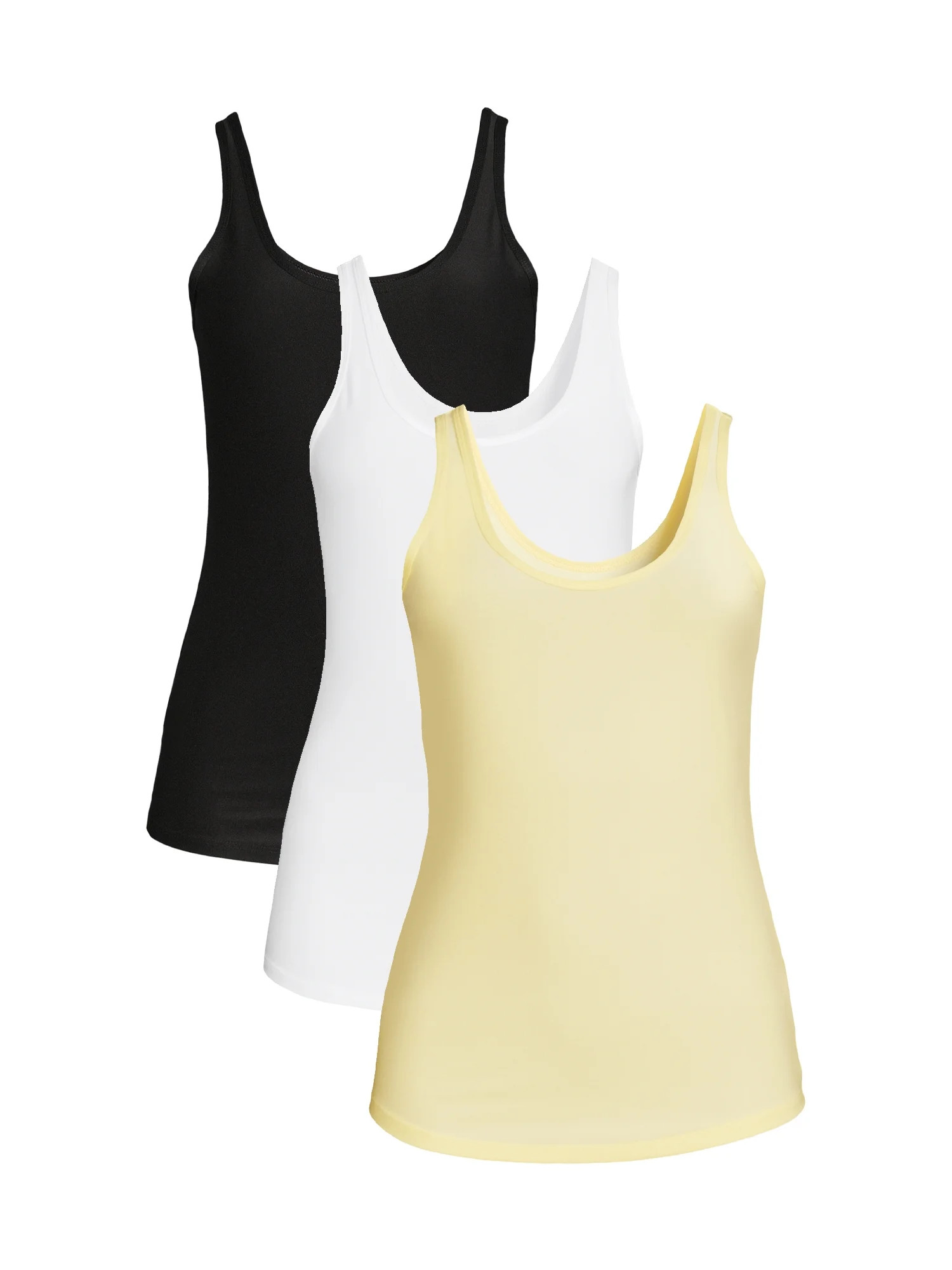 No Boundaries Juniors' Scoop Neck Tank Tops, 3-Pack | Walmart (US)