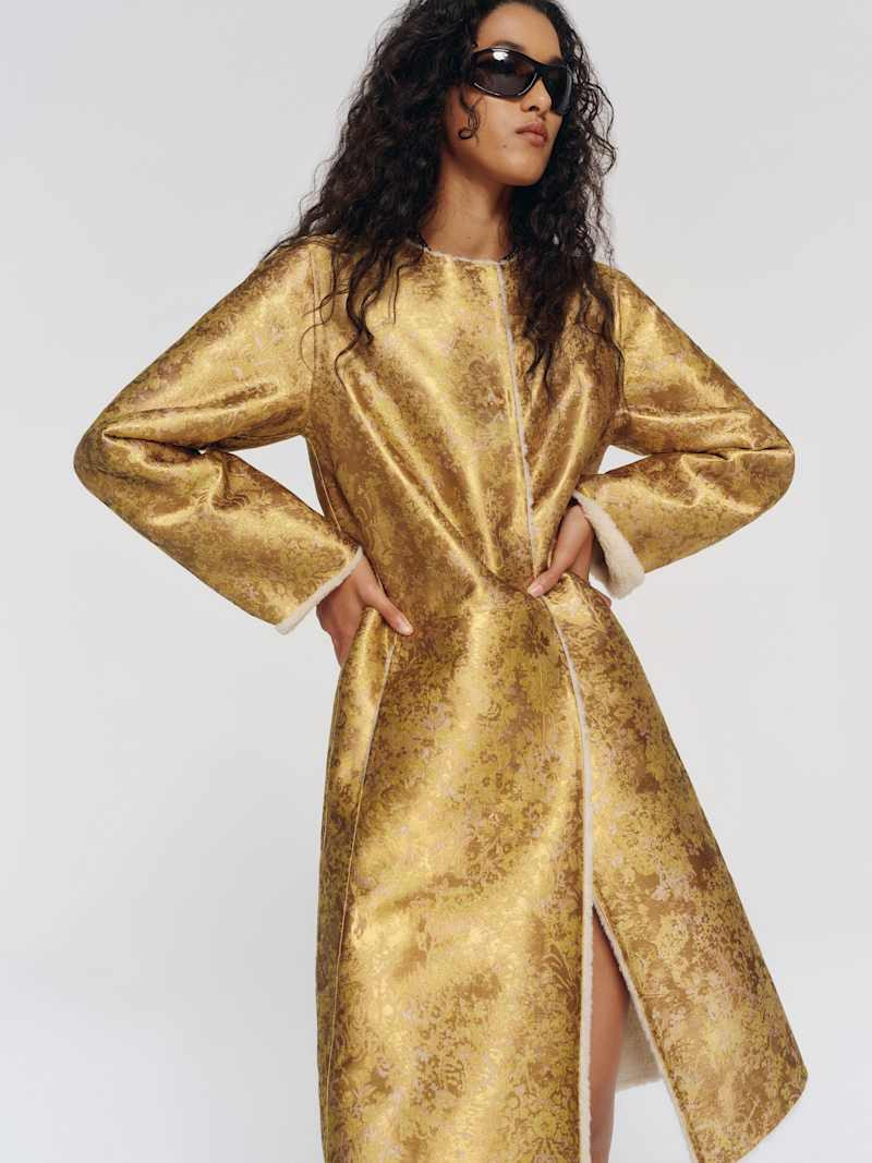 Reformation Stella Coat Blue Medium | Reformation (Global)