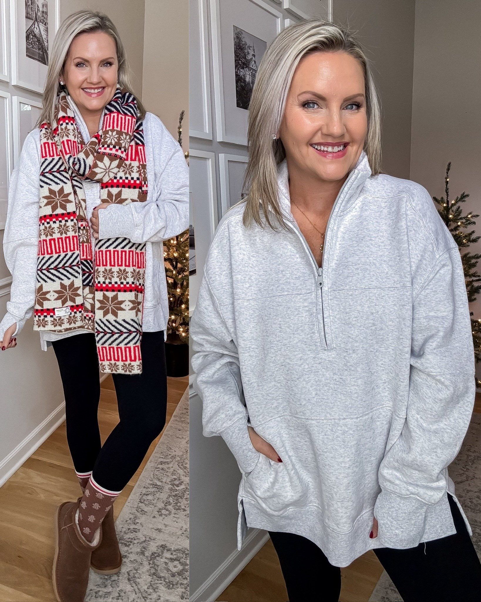 Love this Cloud Fleece Quarter Zip Sweatshirt from Aerie. Pair it with this cozy scarf and cute socks for a casual holiday look  

#LTKFindsUnder50 #LTKSeasonal #LTKHoliday