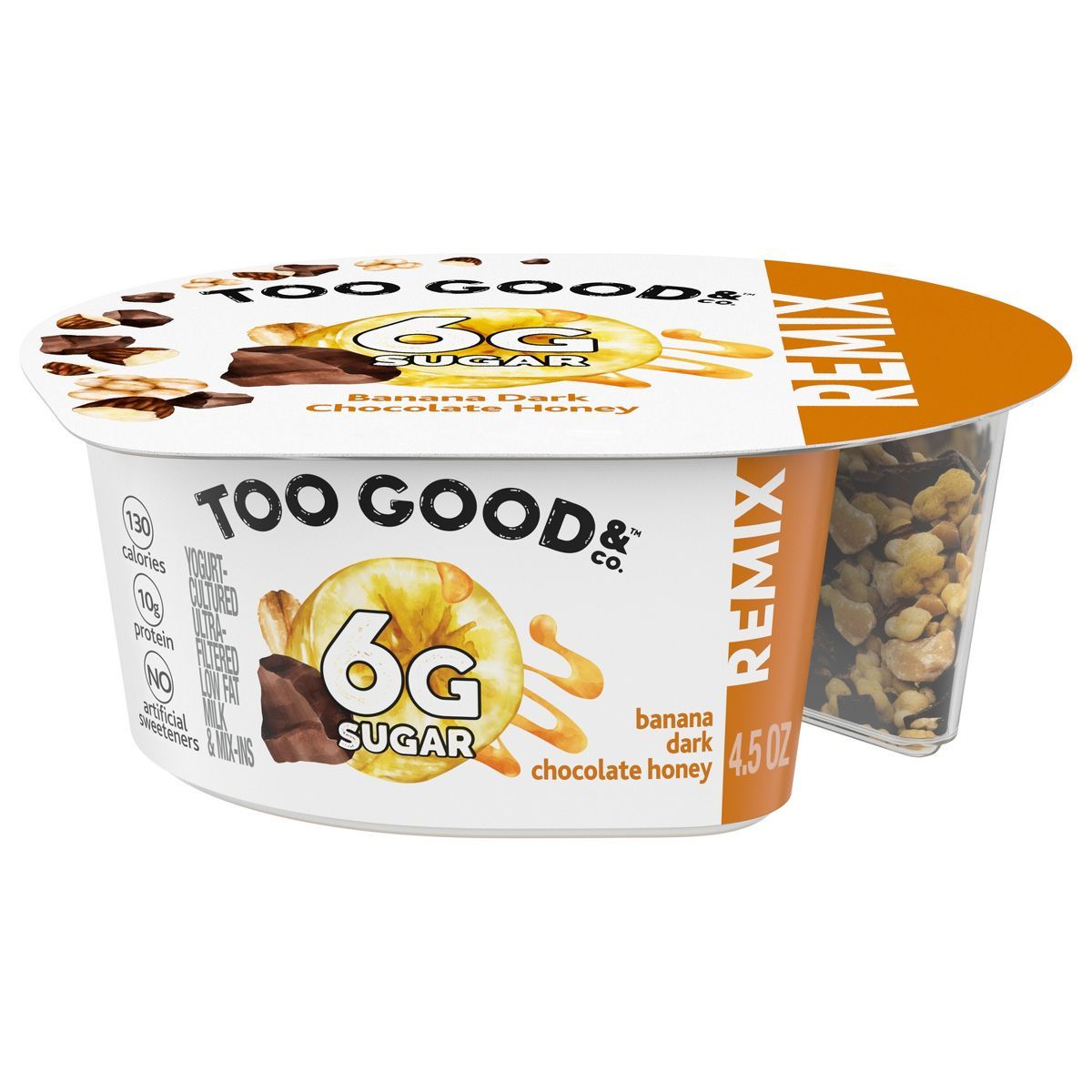 Too Good Mix In Banana with Chocolate and Almonds Yogurt - 4.5oz Cup | Target