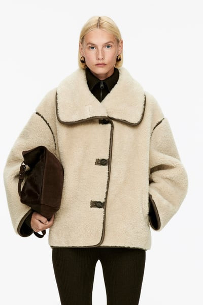 Short Pile Jacket – Beige – Women – ARKET GB | Arket UK