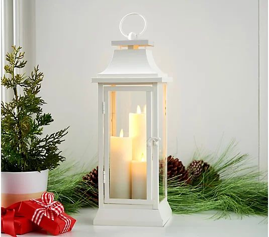 Luminara 16" Heritage Tri-Candle In/Outdoor Lantern - QVC.com | QVC