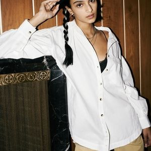 Free People Poplin Top, Sz. M | Poshmark