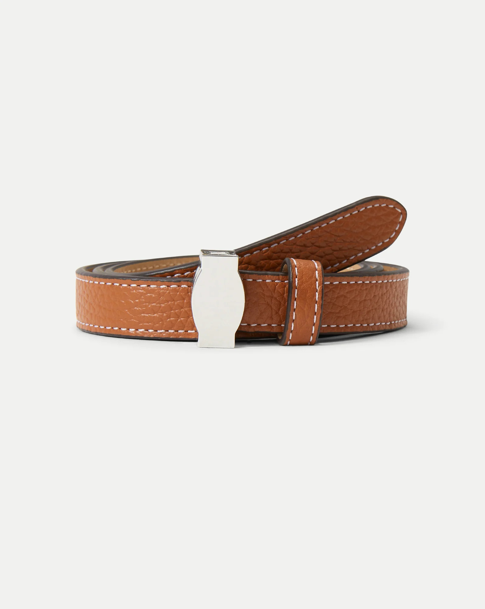 Dash Leather Belt in Hazelwood | Veronica Beard | Veronica Beard