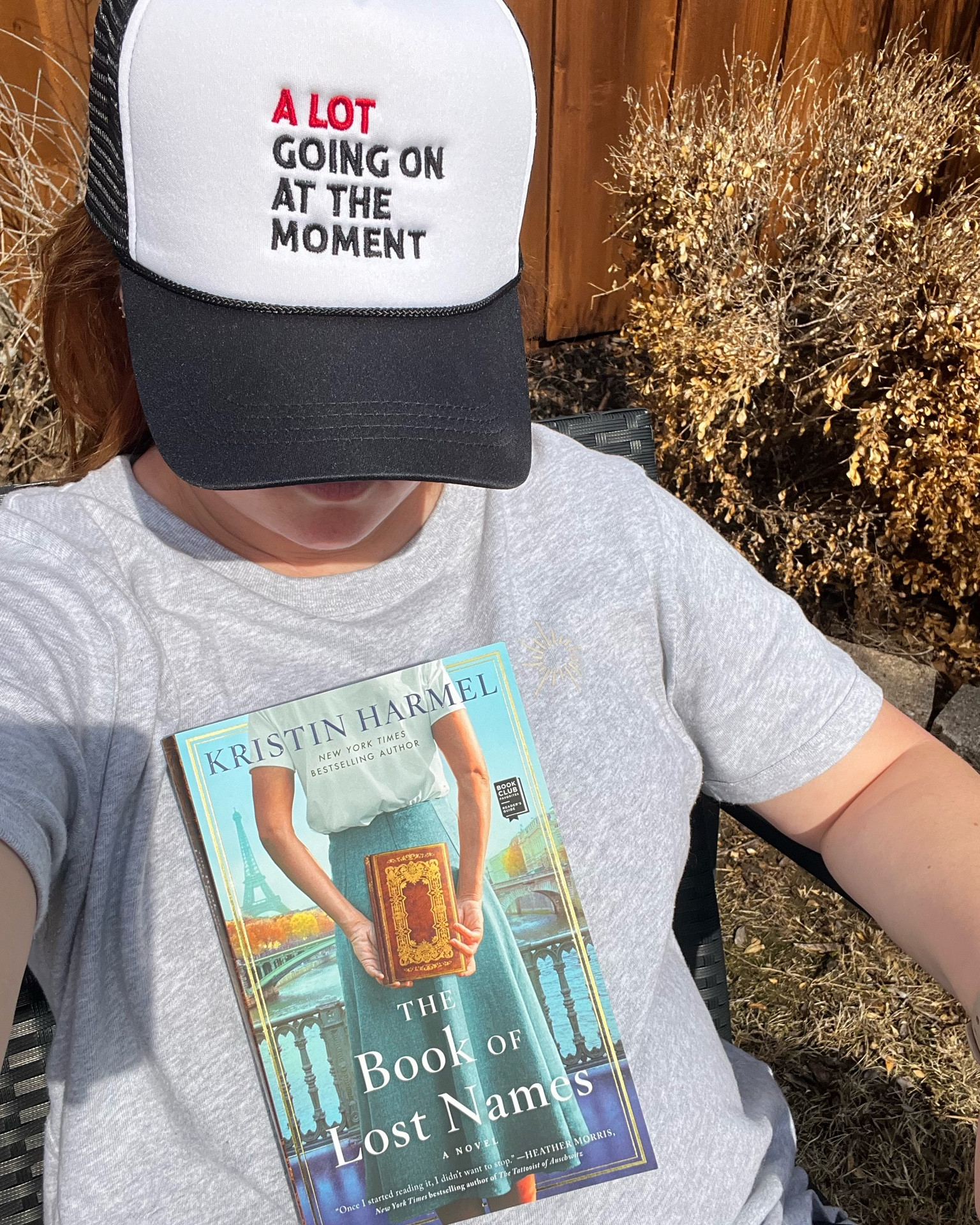 I’ve been on a huge reading kick the past year and flying though books! This is my current read- historical fiction. My hat is sold out but they do have the t shirt version still in stock! 

#LTKU #LTKsalealert #LTKfindsunder50