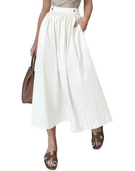 PRETTYGARDEN Women's Maxi Skirts 2025 Summer Trendy Ruffle High Waisted Casual Long Flowy Skirt w... | Amazon (US)