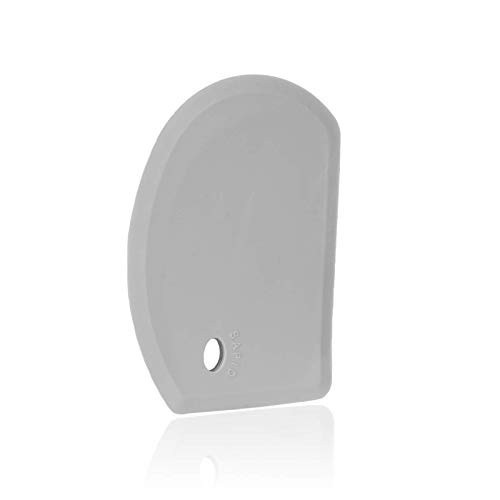 Sapid Flexible Curved Edge Silicone Bowl Scraper(5.98"x4.3"), Food Grade Dough Scraper for Baking Sourdough Bread, Cake, Multipurpose Kitchen Dish Scrapers, Easy to Clean (1, Gray) | Amazon (US)