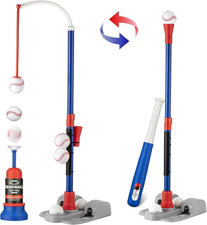 Adjustable T-Ball Set for Kids 3-8 | Outdoor Baseball Toy with Bat, Ball & Tee | Sports Gift for ... | Amazon (US)