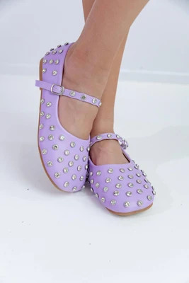 Lavender Studded Ballet Flats 9C (25) | Maisonette