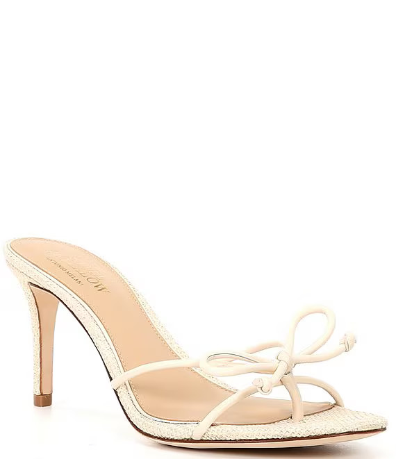 x The Style Bungalow Amore Bow Raffia and Leather Dress Sandals | Dillard's