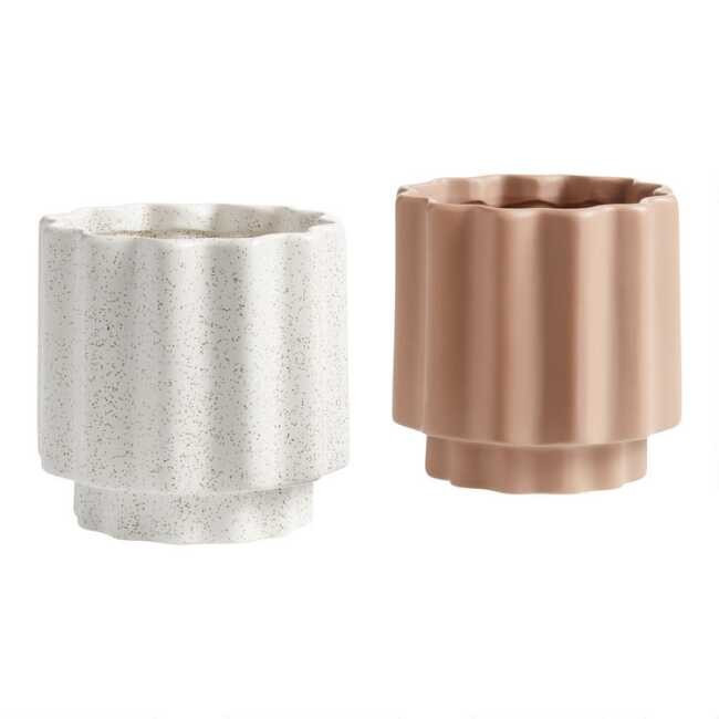 Speckled Ceramic Channel Planter | World Market