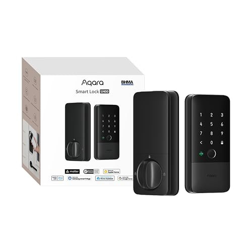 Aqara UWB Smart Lock U400, Matter Over Thread, Apple Home Key, Fingerprint Keyless Entry Deadbolt... | Amazon (US)