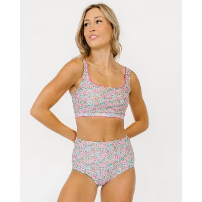Whimsy Floral / Trellis Floral Reversible Ultra High-Waist Bottom - XXS | Target