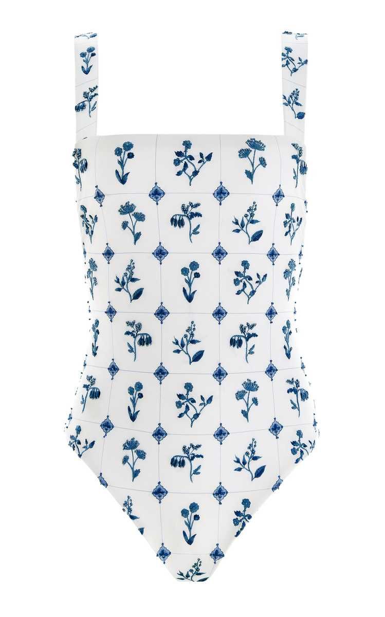 Café Loza-Hand Embroidered One-Piece Swimsuit | Moda Operandi (Global)