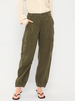 Twill Barrel Cargo Pants | Old Navy (CA)