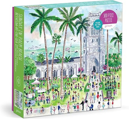 Galison Sunday Palm Beach – 500 Piece Michael Storrings Jigsaw Puzzle Featuring Beautiful Artwo... | Amazon (US)