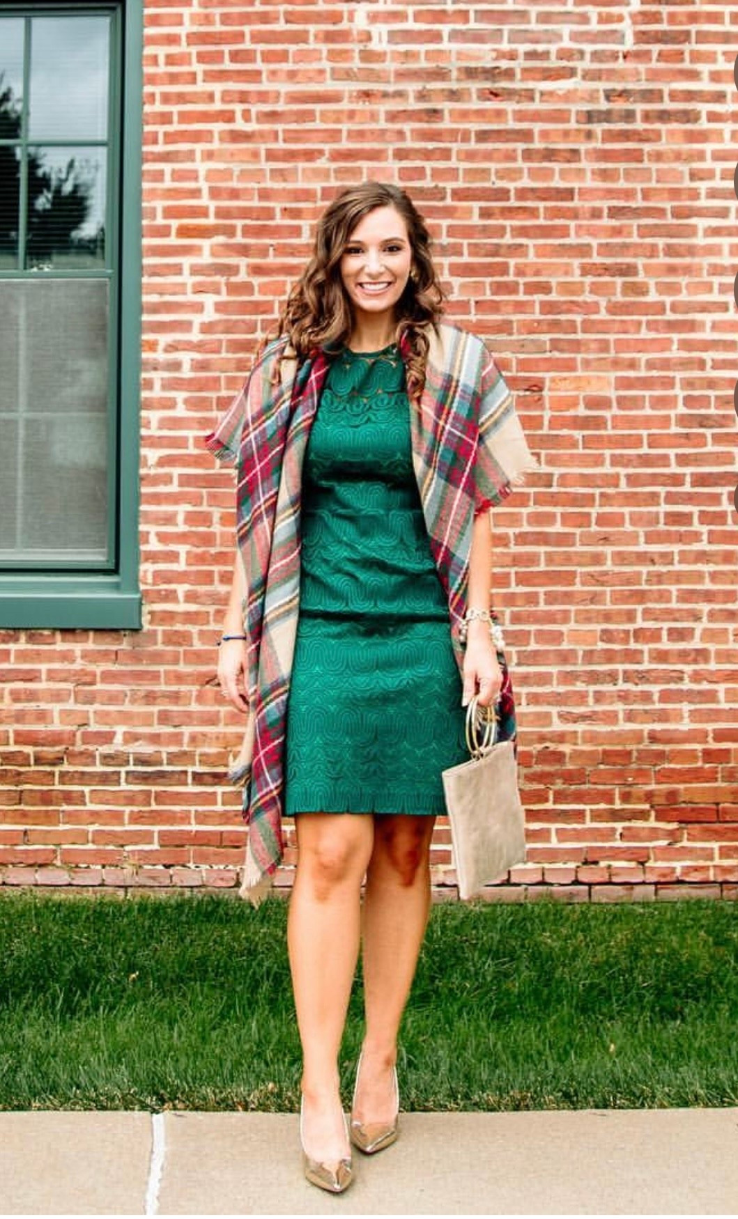 Girls Christmas Brunch style / Christmas green/ plaid scarf / holiday glam 

#LTKootd #LTKGiftGuide #LTKHoliday