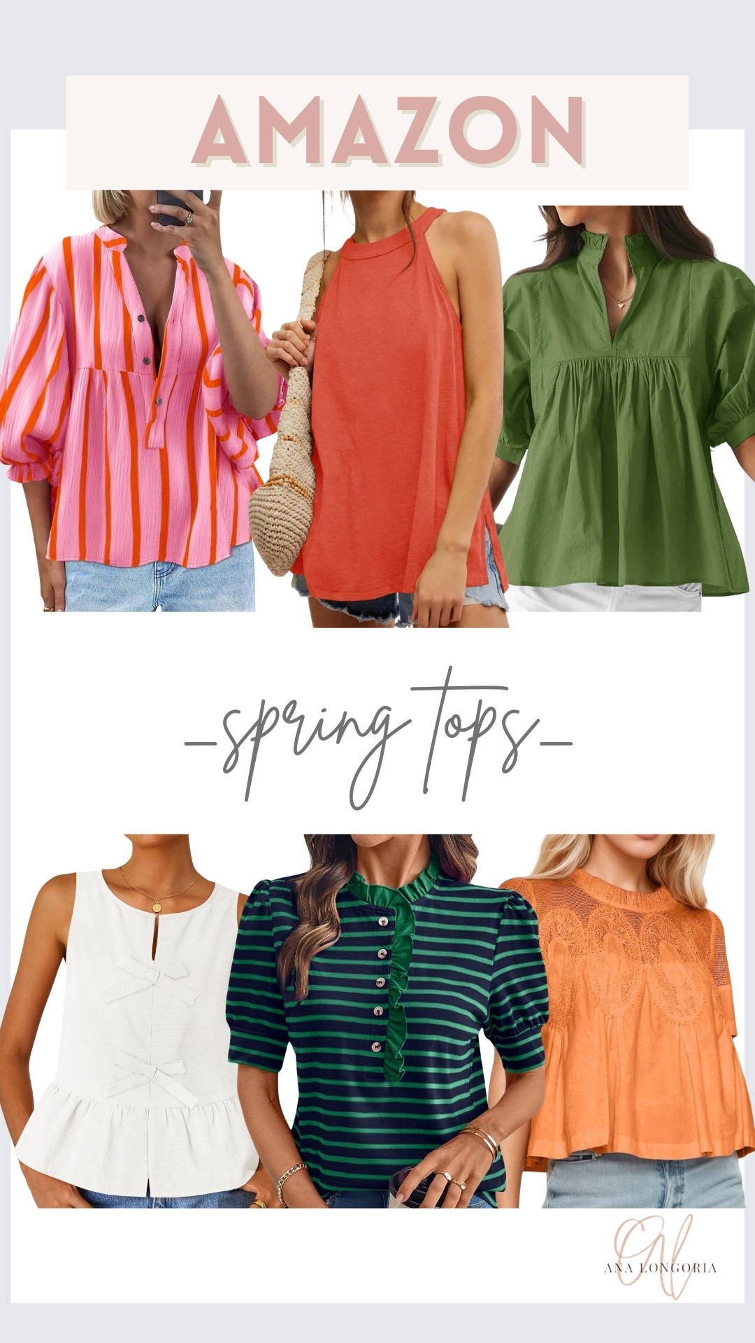 Amazon 
Spring tops 

#LTKootd #LTKSeasonal #LTKmomlife