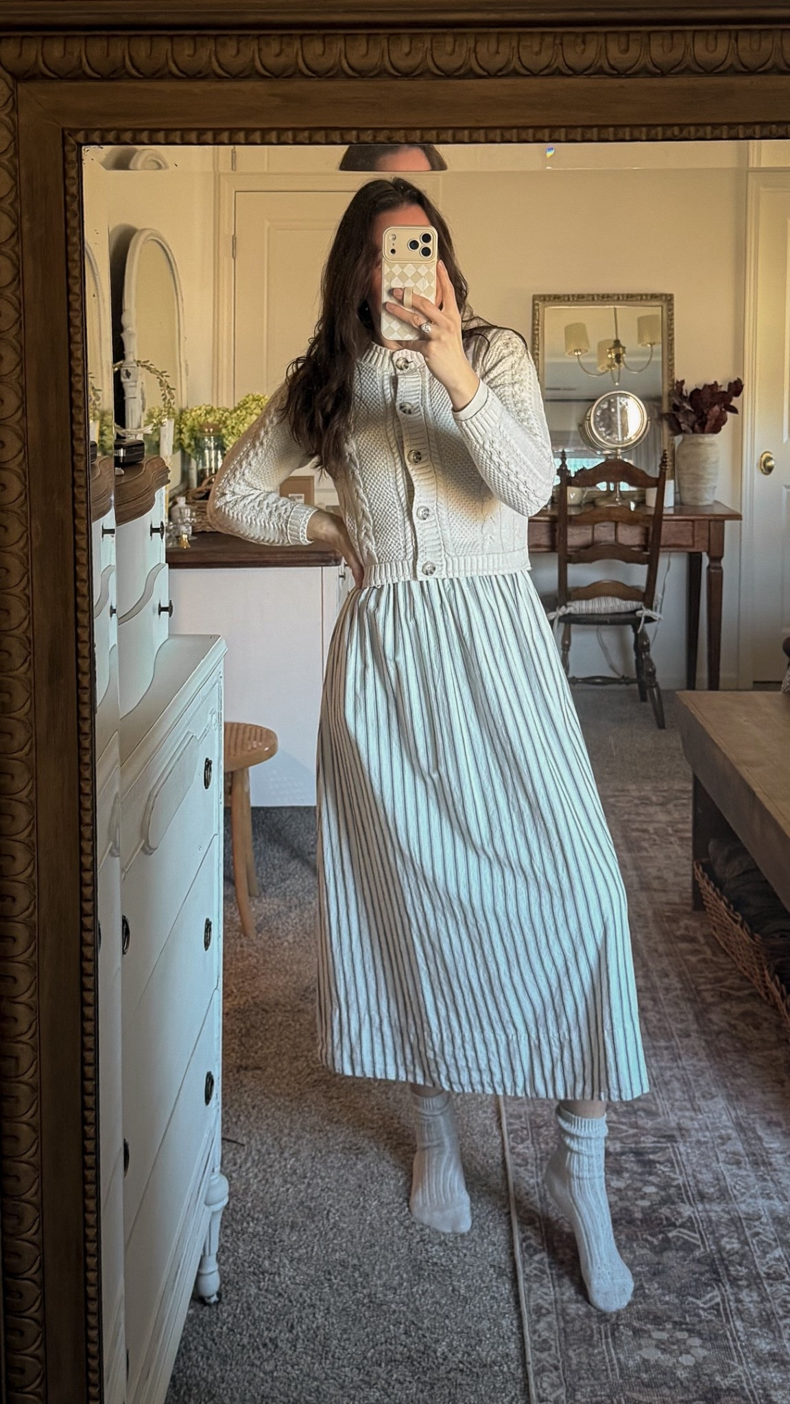 Striped sundress, cardigan 

#LTKootd #LTKmomlife