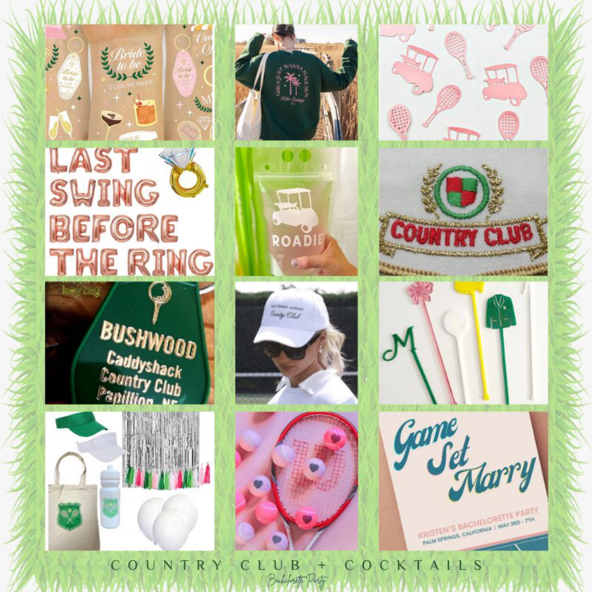 The bride-to-be takes her last swing before the ring at this chic country club bachelorette bash! With stunning bachelorette decorations, it's the perfect way to say goodbye to single life in style 💍🍸 #Bachelorette #LastSwingBeforeTheRing #CountryClubCocktails"

#LTKswim #LTKwedding #LTKSeasonal