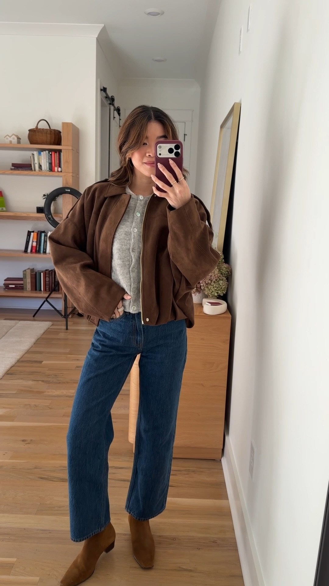 Jacket small, jeans 23 extra short 

#LTKdayinmylife #LTKootd #LTKPetite